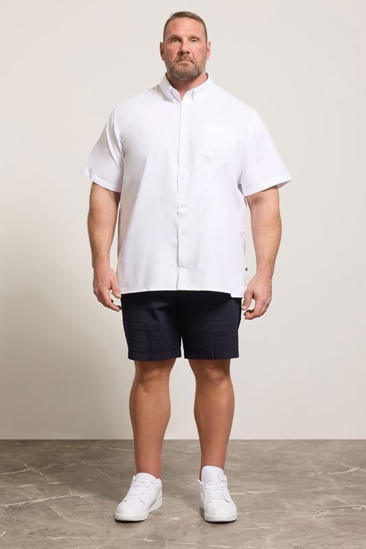 KAM White Oxford Short Sleeve Shirt | BadRhino 1