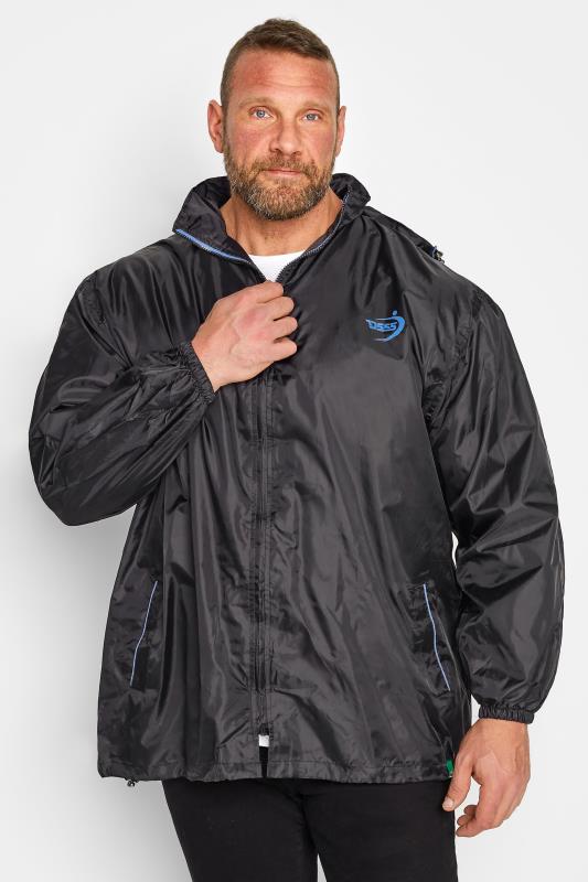 Men's  D555 Big & Tall Black Pack Away Waterproof Jacket