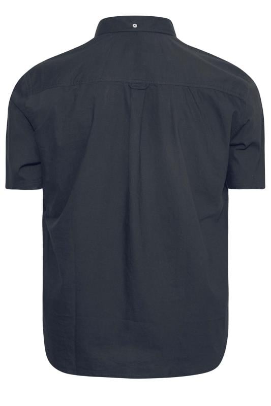 BadRhino Big & Tall Navy Blue 2 PACK Short Sleeve Oxford Shirts | BadRhino 4
