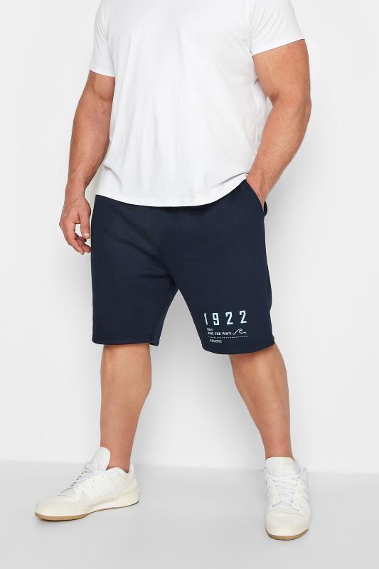 Men's  BadRhino Big & Tall Navy Blue '1922' Jogger Shorts