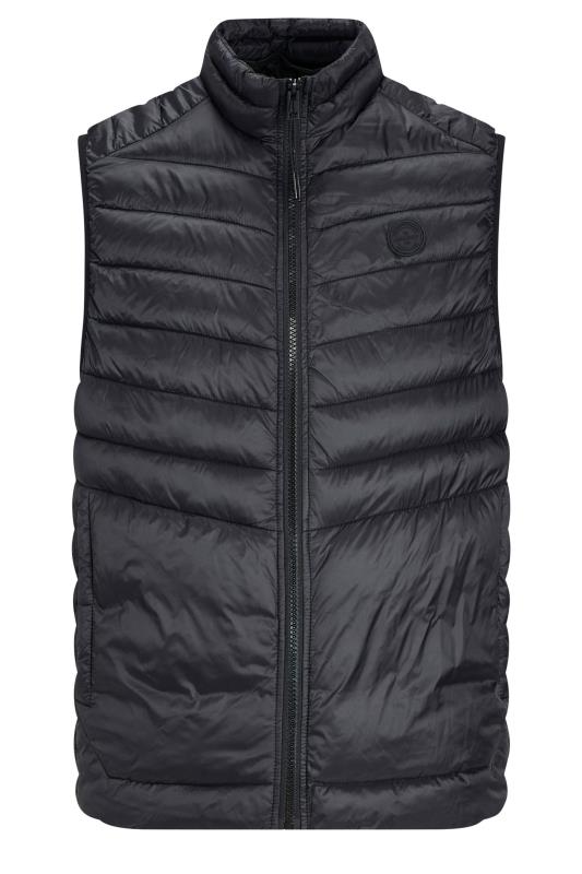 JACK & JONES Big & Tall Black Collared Bodywarmer 3