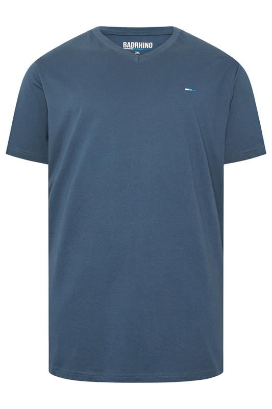 BadRhino Big & Tall Navy Blue 5 Pack V-Neck T-Shirts | BadRhino 7