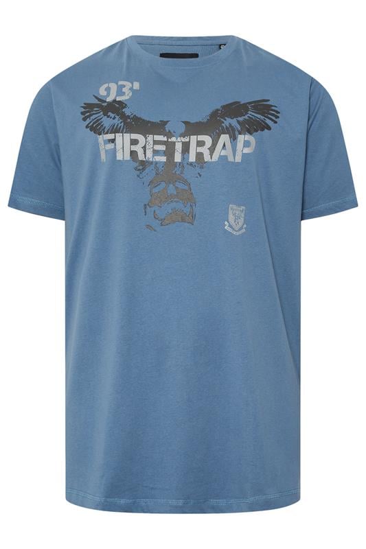 Men's  Yours FIRETRAP Big & Tall Blue Hawke Print T-Shirt