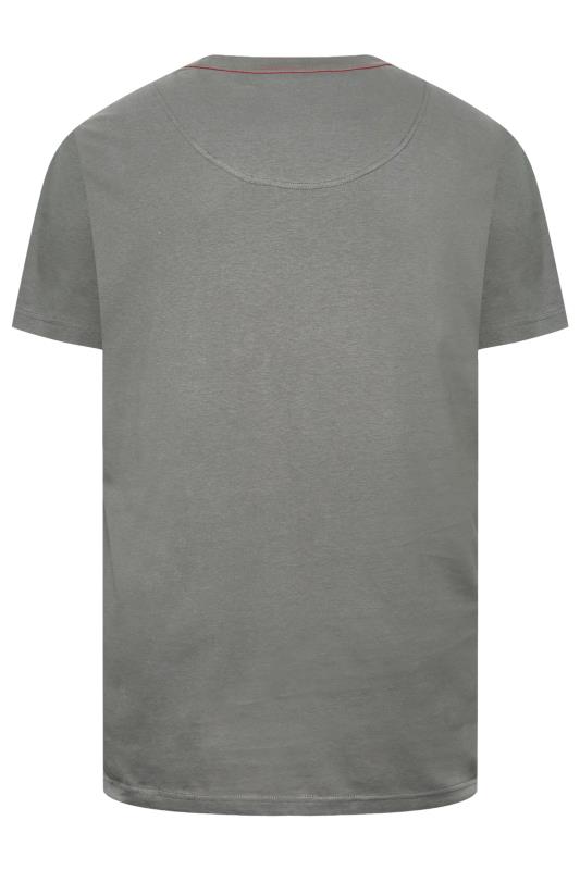 ED BAXTER Big & Tall Grey Motorbike Print T-Shirt | BadRhino 4