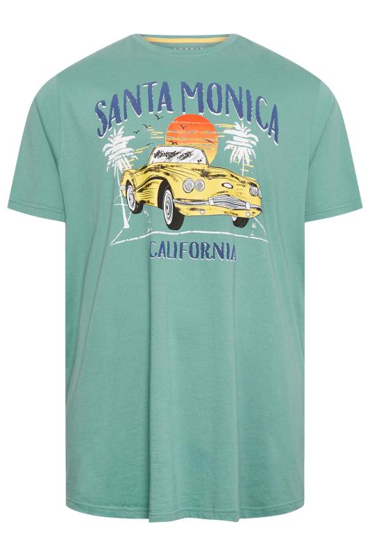 BadRhino Big & Tall Teal Blue 'Santa Monica' T-Shirt | BadRhino 3