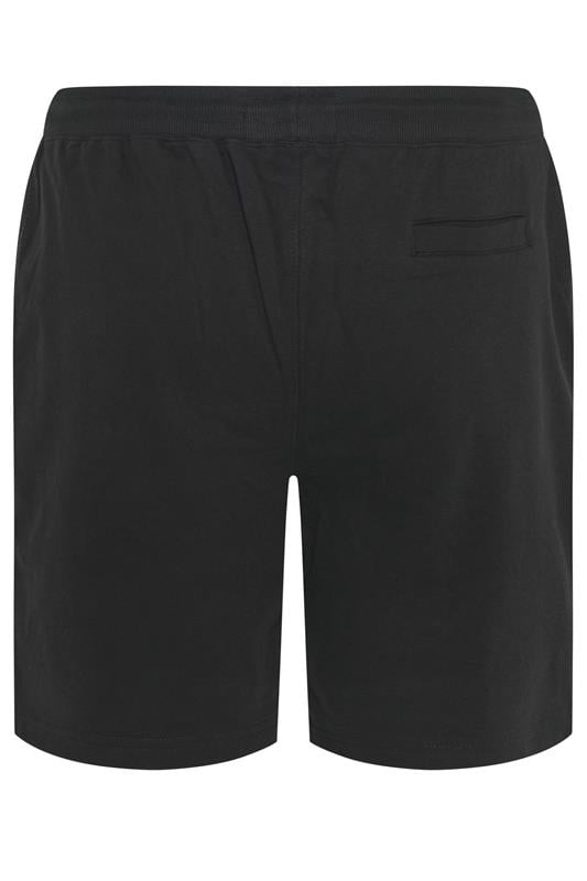 BDRNO Premium Big & Tall Black Logo Jogger Shorts | BadRhino 6