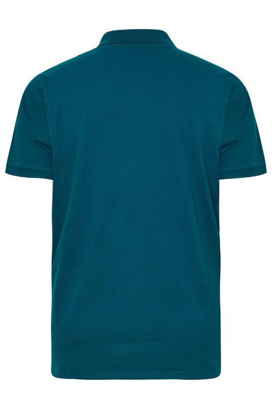 LYLE & SCOTT Teal Blue Logo Polo Shirt | BadRhino 4