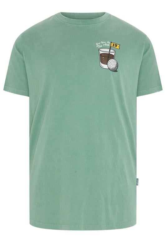 BadRhino Big & Tall Green Pigment Dye Golf Graphic T-Shirt | BadRhino 6