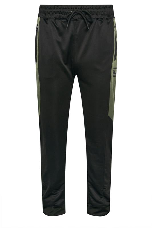 D555 Big & Tall Black Dry Wear Panel Joggers | BadRhino 1