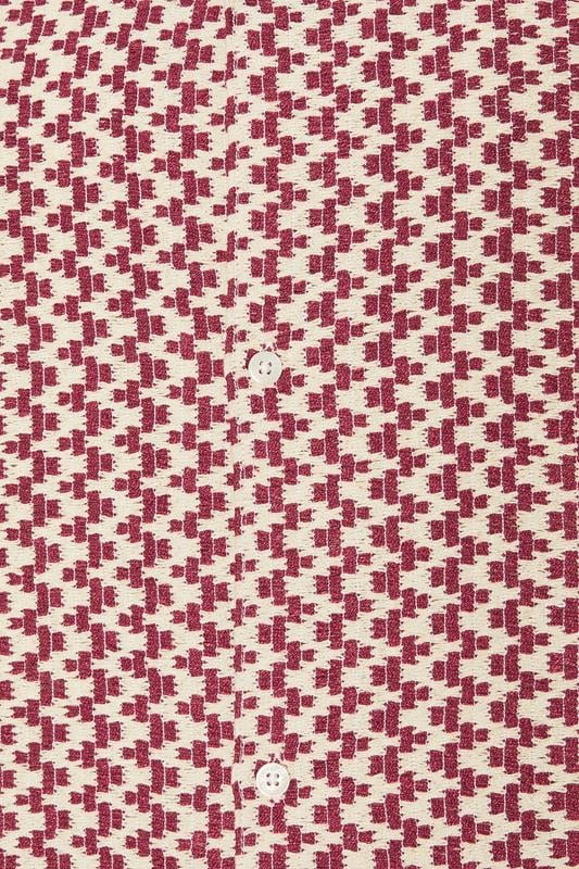 JACK & JONES Big & Tall Cabernet Red Crochet Shirt | BadRhino 5