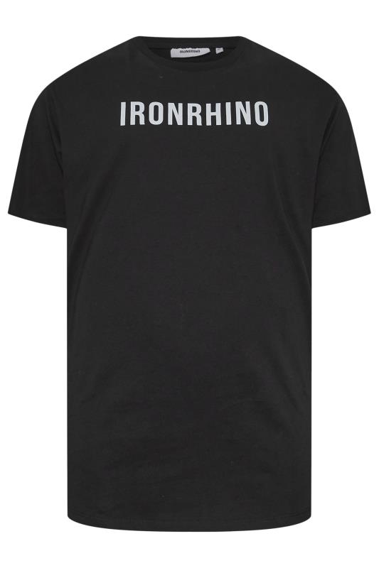 IronRhino Big & Tall Black Chest Print T-Shirt | BadRhino 5