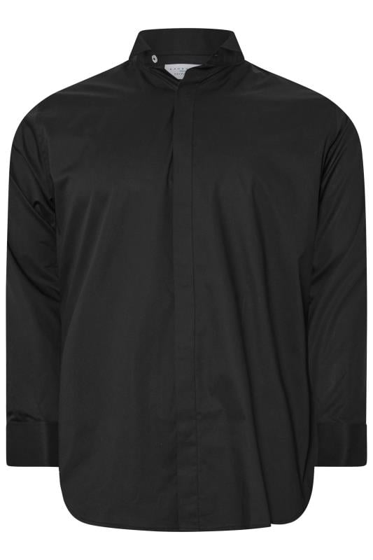 BadRhino Big & Tall Black Wing Collar Formal Shirt | BadRhino 1