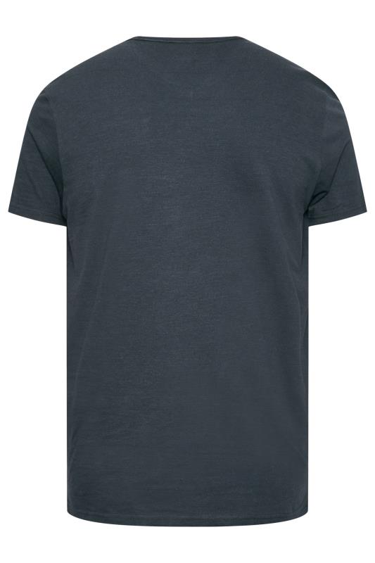 BadRhino Big & Tall Navy Blue V-Neck Pocket T-Shirt | BadRhino 5