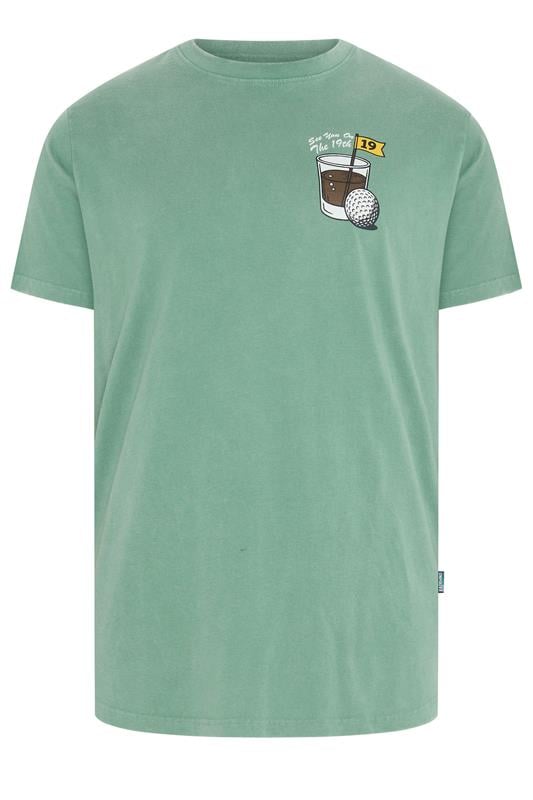 BadRhino Big & Tall Green Extra Long Pigment Dye Golf Graphic T-Shirt | BadRhino 6