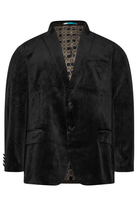 BadRhino Big & Tall Black Tailored Velvet Blazer | BadRhino 5