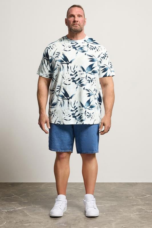 JACK & JONES Big & Tall Blue Denim Shorts | BadRhino 1