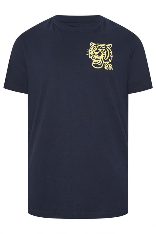 Men's  BadRhino Big & Tall Navy Blue Panther Graphic T-Shirt