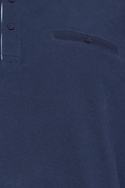 KAM Big & Tall Navy Pique Polo Shirt | BadRhino 2