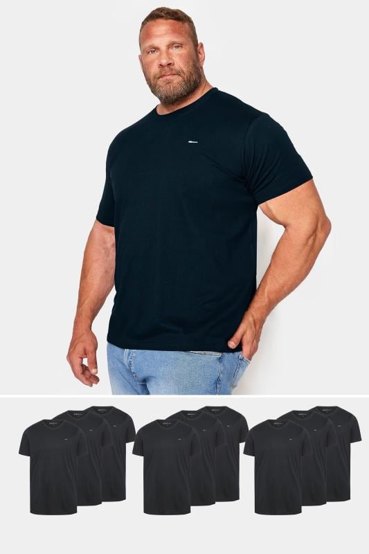 Men's  BadRhino Big & Tall 10 PACK Black Core T-Shirts