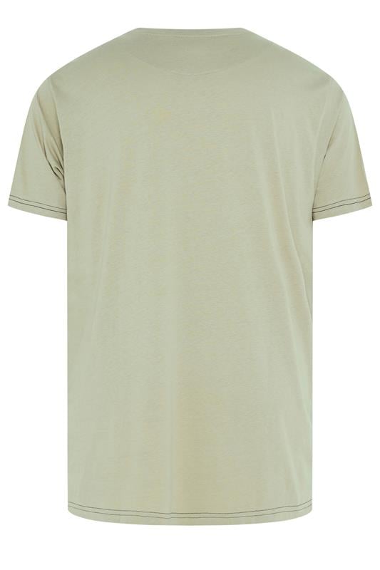 KAM Big & Tall Sage Green Bulldog Graphic T-Shirt | BadRhino 2