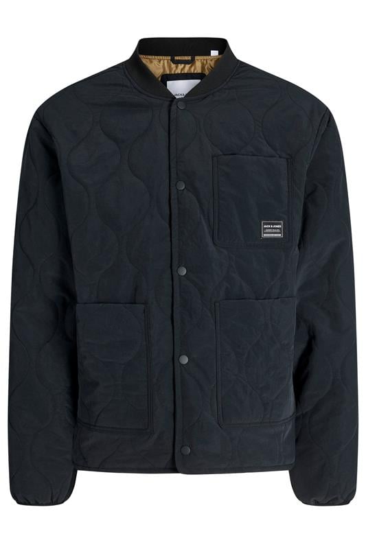 JACK & JONES Big & Tall Black Quilted Liner Jacket | BadRhino 1