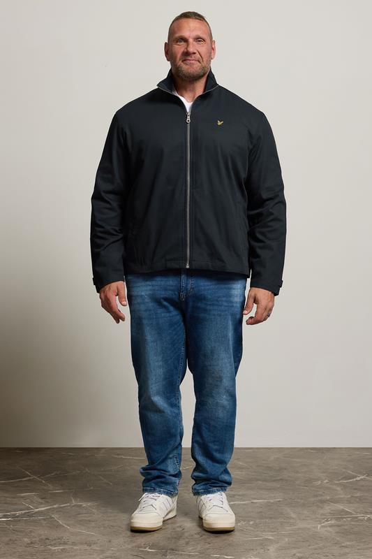 Lyle & Scott Giacca Imbottita Uomo – Dark Navy, Taglia L – Chiusura Con Cerniera, Collo Alla Coreana, Piumino Leggero