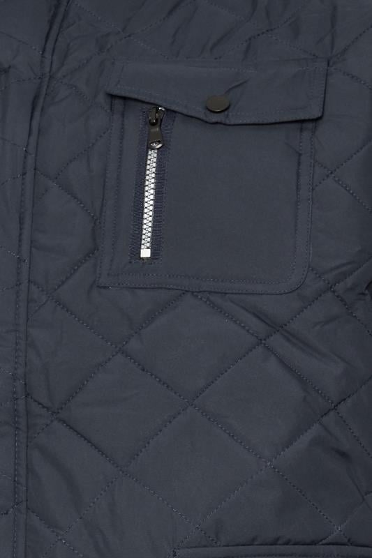 KAM Big & Tall Navy Blue Heritage Quilted Jacket | BadRhino 3