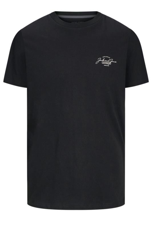 JACK & JONES Big & Tall Black 'Ferris' T-Shirt | BadRhino 2