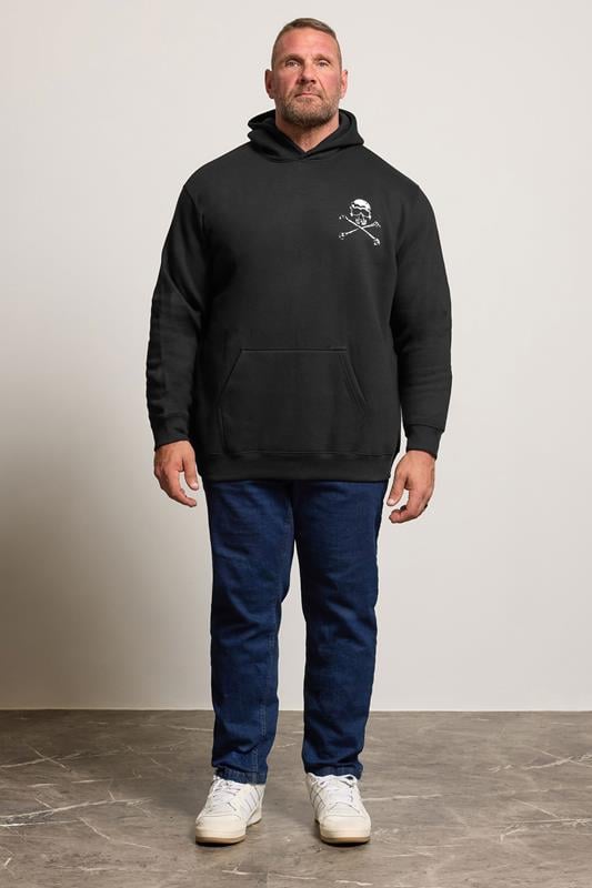 BadRhino Big & Tall Black Skull Graphic Hoodie | BadRhino 2