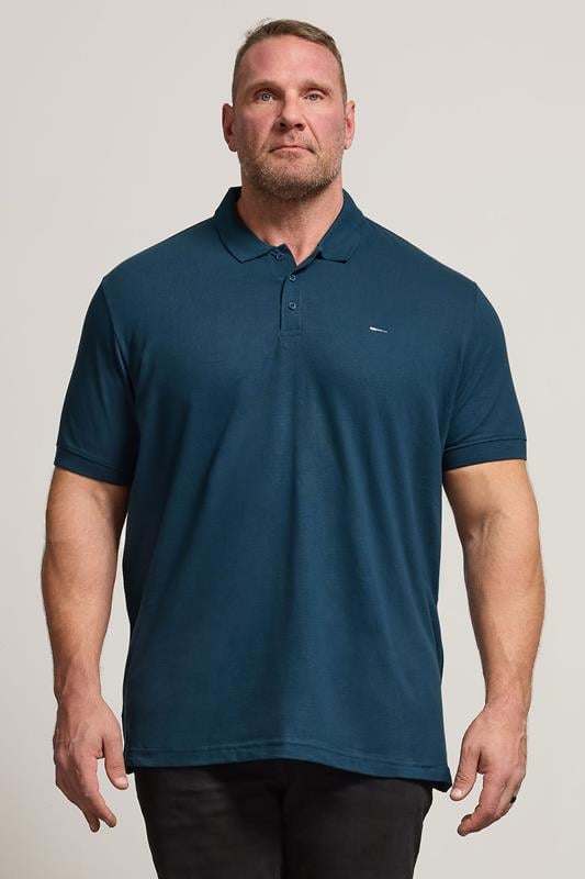BadRhino Big & Tall 5 PACK Navy Blue & Light Blue Polo Shirts | BadRhino 2