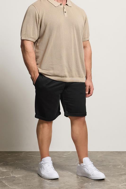  JACK & JONES Big & Tall Black Shorts