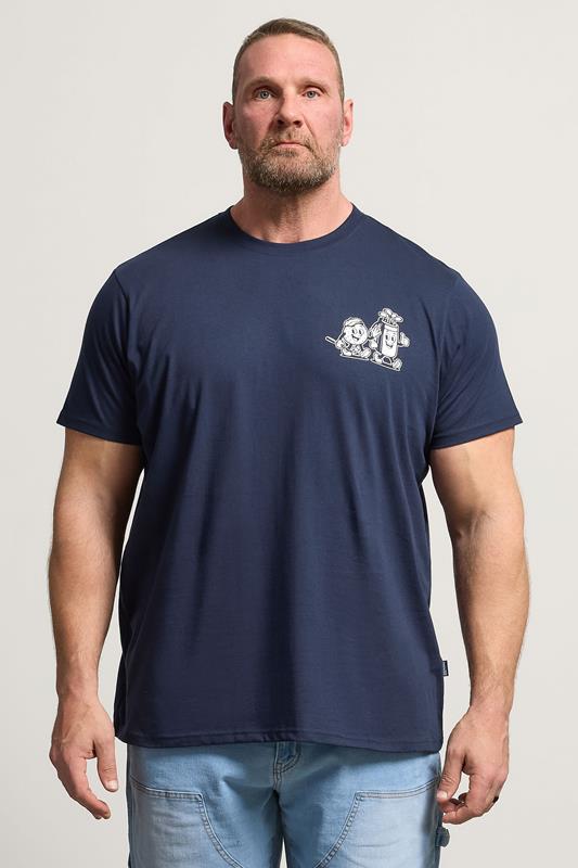  BadRhino Big & Tall Navy Blue Cartoon Golf T-Shirt