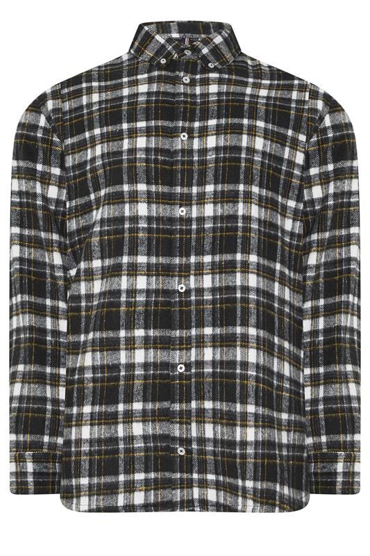 BadRhino Big & Tall Black & Yellow Brushed Checked Shirt | BadRhino 2