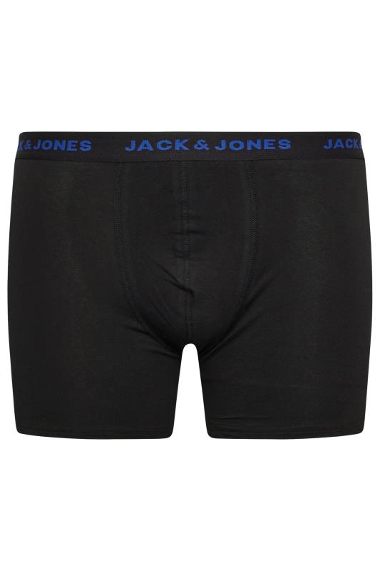 JACK & JONES Big & Tall 5 PACK Black Branded Trunks | BadRhino 7