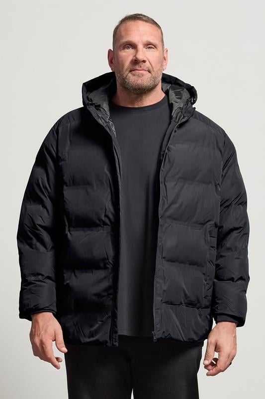 Men's  JACK & JONES Big & Tall Black Puffer Jacket