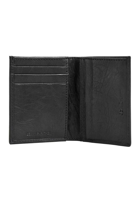 BEN SHERMAN Black Leather 'Webbe' Slimfold Wallet | BadRhino 4