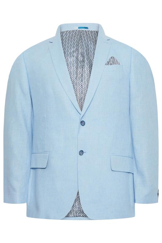 BadRhino Tailoring Big & Tall Light Blue Linen Suit Jacket | BadRhino 5