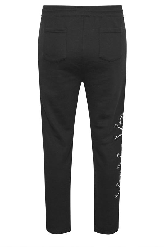 BadRhino Big & Tall Black Side Skull Open Hem Joggers | BadRhino 2