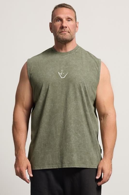  IronRhino Big & Tall Olive Green Old English Vest
