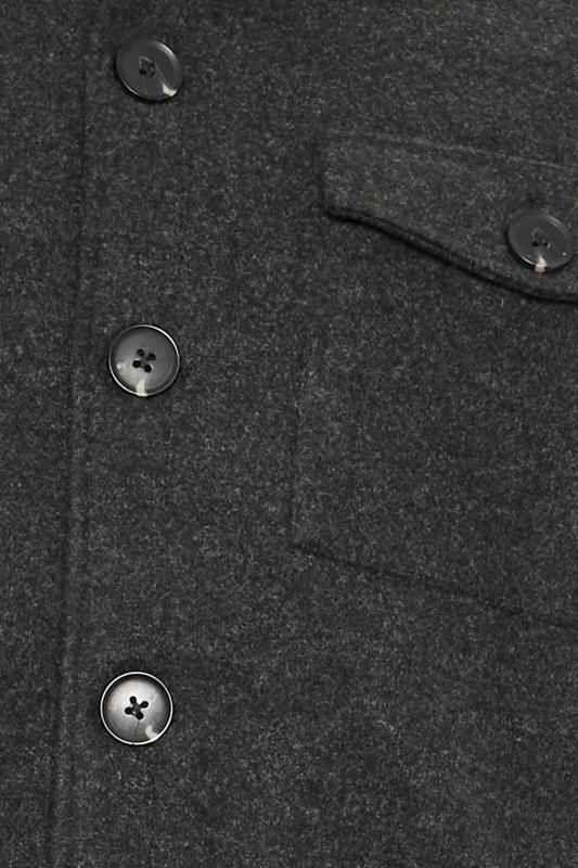 BadRhino Big & Tall Charcoal Grey Premium Button Down Shackets | BadRhino 3