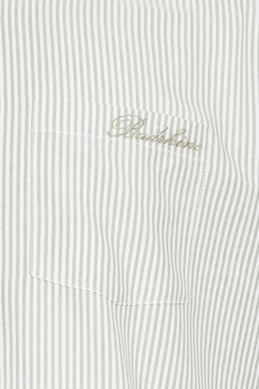 BadRhino Big & Tall Green Stripe Long Sleeve Oxford Shirt | BadRhino 4