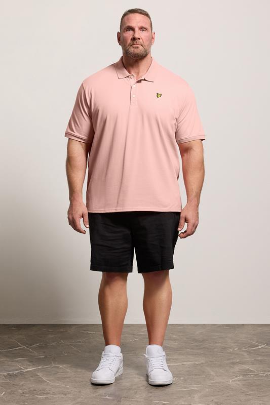 LYLE & SCOTT Big & Tall Grapefruit Pink Core Polo Shirt | BadRhino 1
