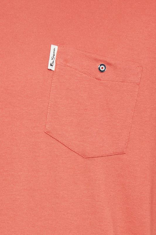 BEN SHERMAN Big & Tall Raspberry Red Signature Pocket T-Shirt | BadRhino 2