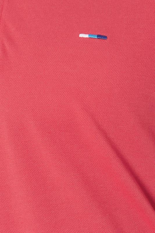 BadRhino Big & Tall Pink & Yellow Contrast Short Sleeve Polo Shirt | BadRhino 7