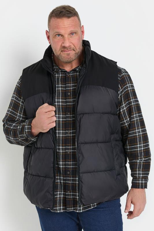 Men's  JACK & JONES Big & Tall Black Puffer Gilet