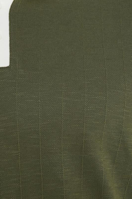 BadRhino Big & Tall Khaki Green Mini Check Polo Shirt BadRhino 7