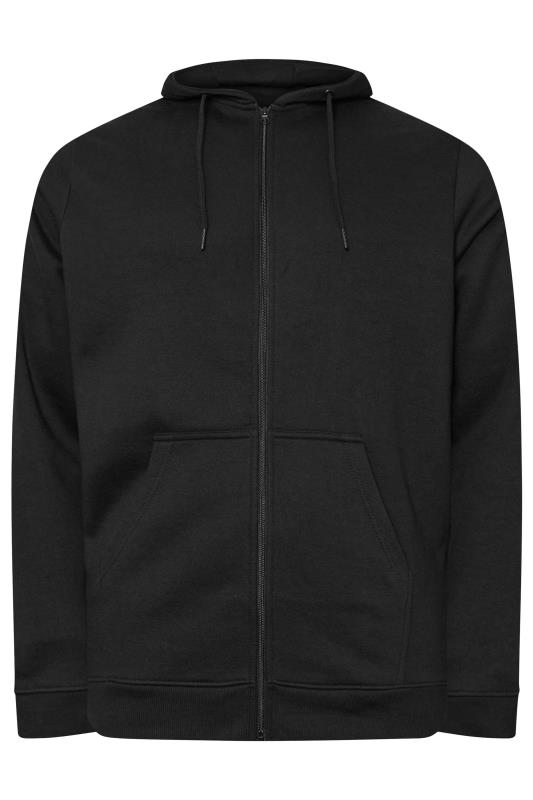 BadRhino Big & Tall Black Premium Zip Through Hoodie | BadRhino 4