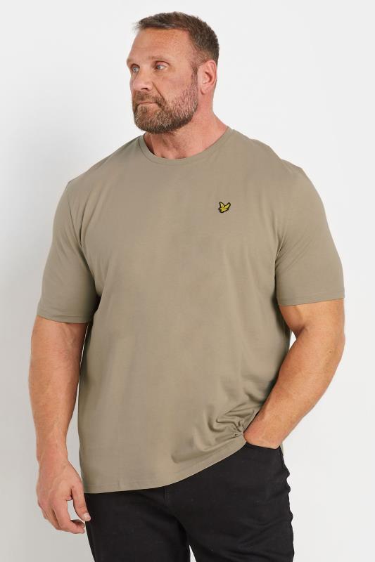 LYLE & SCOTT Big & Tall Stone Brown Plain T-Shirt | BadRhino 1