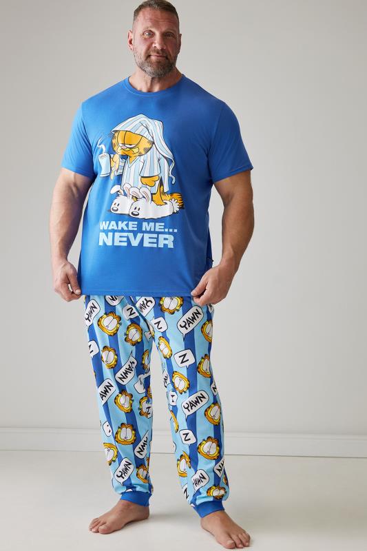 Men's  BadRhino Blue Garfield Pyjama Set