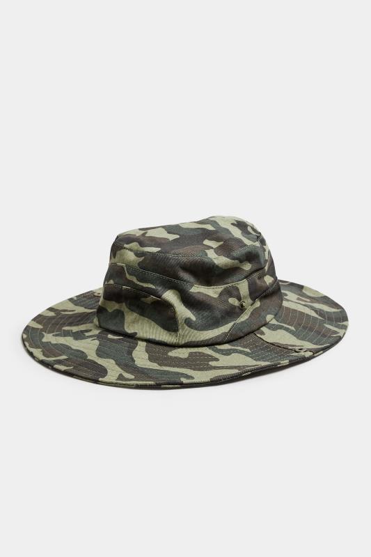 Men's  BadRhino Khaki Green Camo Print Safari Hat